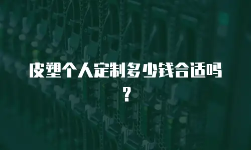皮塑个人定制多少钱合适吗？