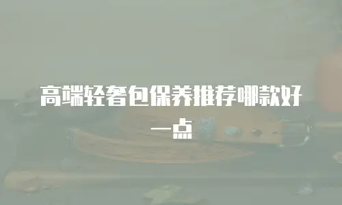 高端轻奢包保养推荐哪款好一点
