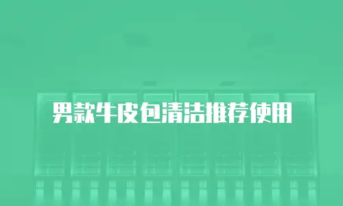 男款牛皮包清洁推荐使用