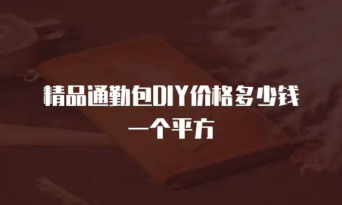 精品通勤包DIY价格多少钱一个平方