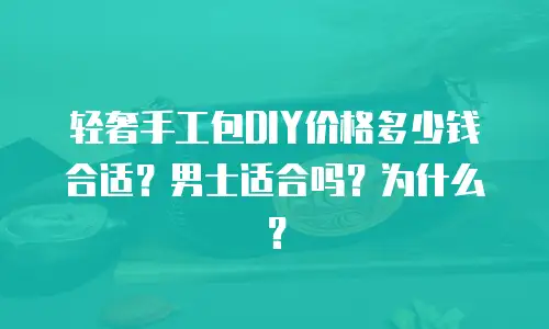 轻奢手工包DIY价格多少钱合适？男士适合吗？为什么？