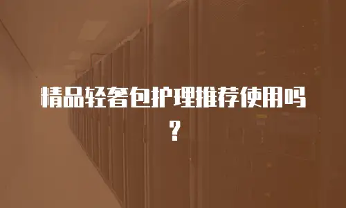 精品轻奢包护理推荐使用吗？