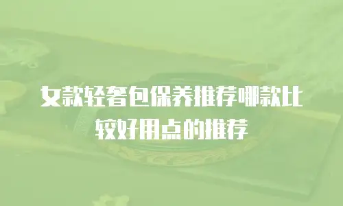 女款轻奢包保养推荐哪款比较好用点的推荐