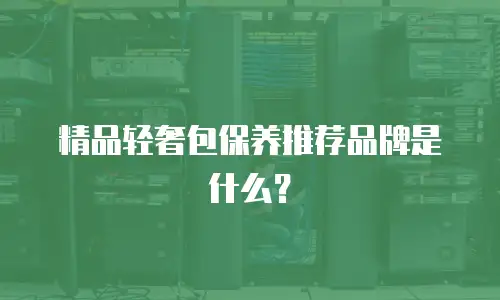 精品轻奢包保养推荐品牌是什么？