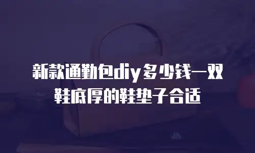 新款通勤包diy多少钱一双鞋底厚的鞋垫子合适