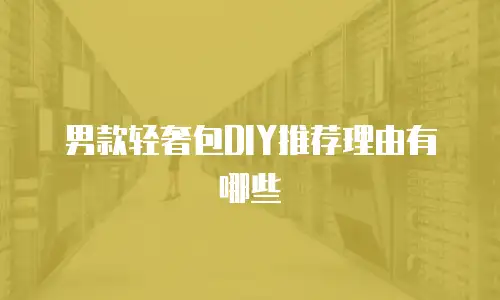 男款轻奢包DIY推荐理由有哪些