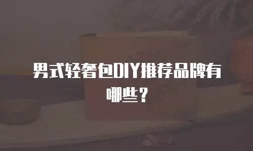 男式轻奢包DIY推荐品牌有哪些？