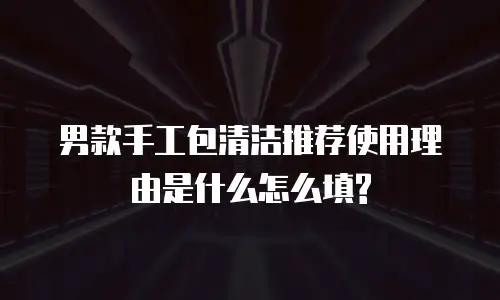 男款手工包清洁推荐使用理由是什么怎么填?