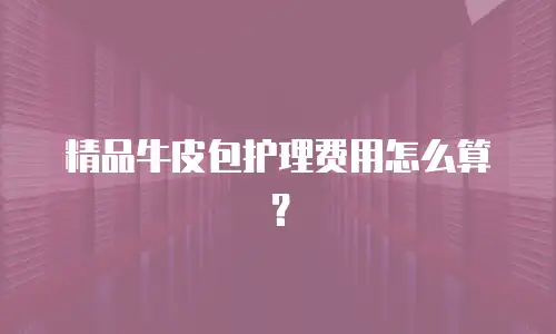 精品牛皮包护理费用怎么算？