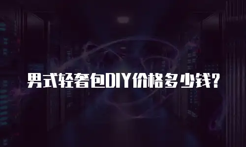 男式轻奢包DIY价格多少钱？