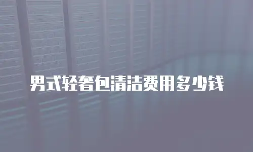 男式轻奢包清洁费用多少钱