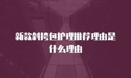 新款斜挎包护理推荐理由是什么理由