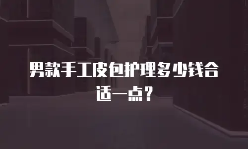 男款手工皮包护理多少钱合适一点？