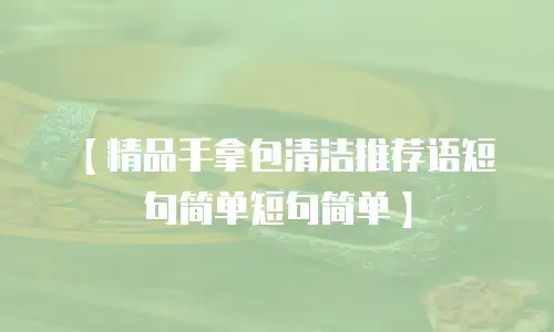 【精品手拿包清洁推荐语短句简单短句简单】