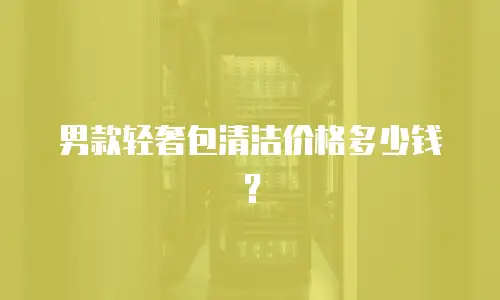 男款轻奢包清洁价格多少钱？