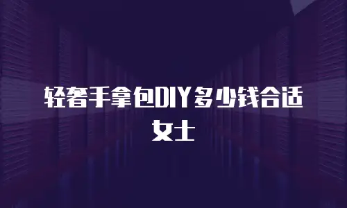 轻奢手拿包DIY多少钱合适女士