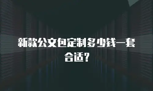 新款公文包定制多少钱一套合适？