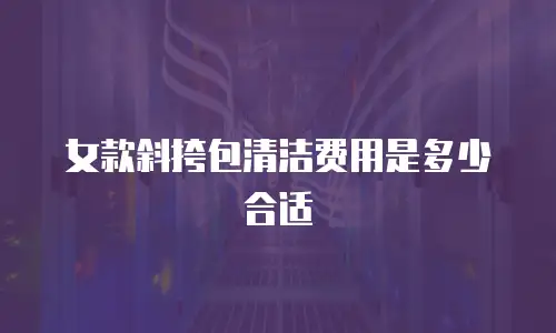 女款斜挎包清洁费用是多少合适