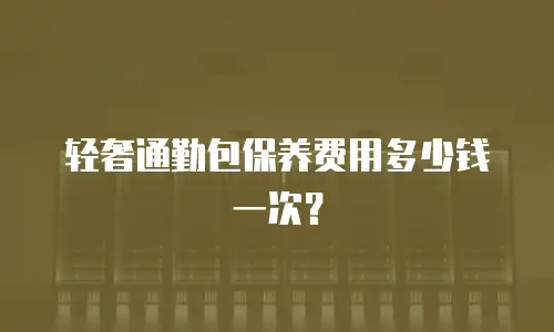 轻奢通勤包保养费用多少钱一次？