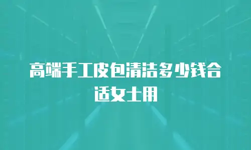 高端手工皮包清洁多少钱合适女士用