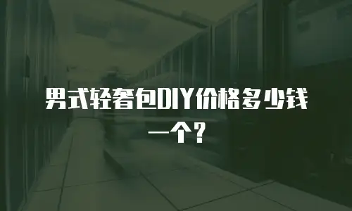 男式轻奢包DIY价格多少钱一个？
