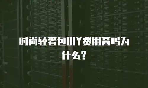 时尚轻奢包DIY费用高吗为什么？