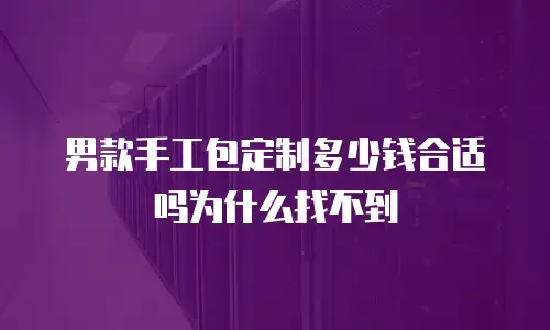 男款手工包定制多少钱合适吗为什么找不到