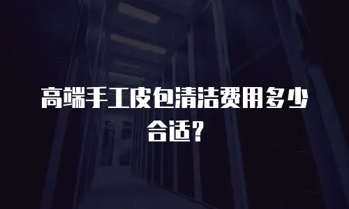 高端手工皮包清洁费用多少合适？