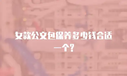 女款公文包保养多少钱合适一个?