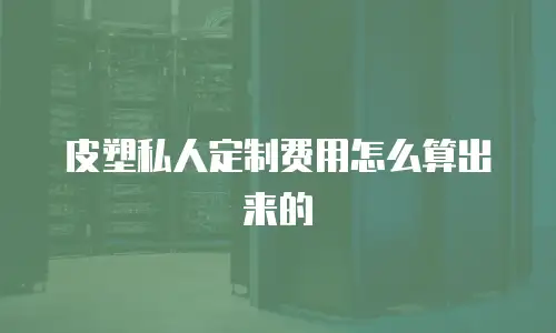 皮塑私人定制费用怎么算出来的