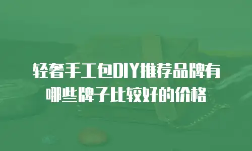 轻奢手工包DIY推荐品牌有哪些牌子比较好的价格