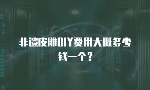 非遗皮雕DIY费用大概多少钱一个？