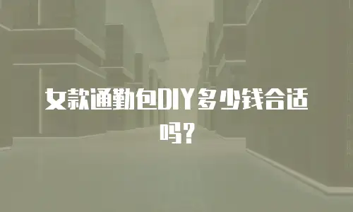 女款通勤包DIY多少钱合适吗？