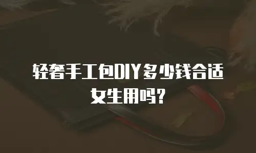 轻奢手工包DIY多少钱合适女生用吗？