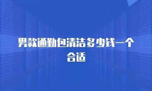 男款通勤包清洁多少钱一个合适