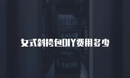 女式斜挎包DIY费用多少