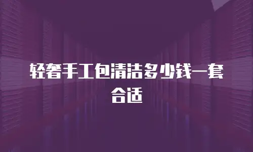 轻奢手工包清洁多少钱一套合适