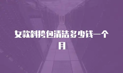 女款斜挎包清洁多少钱一个月