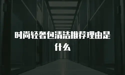 时尚轻奢包清洁推荐理由是什么