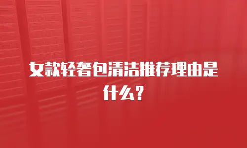 女款轻奢包清洁推荐理由是什么？