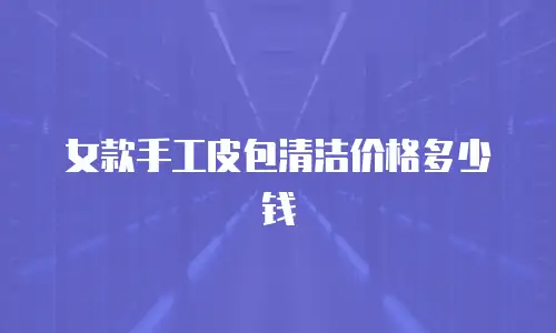 女款手工皮包清洁价格多少钱