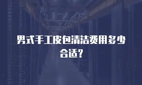 男式手工皮包清洁费用多少合适？