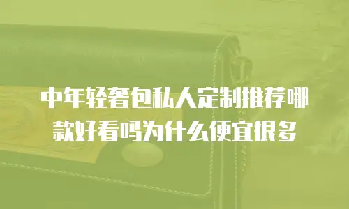 中年轻奢包私人定制推荐哪款好看吗为什么便宜很多