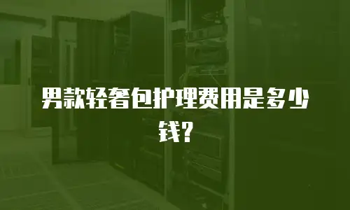 男款轻奢包护理费用是多少钱？