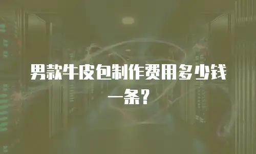 男款牛皮包制作费用多少钱一条？