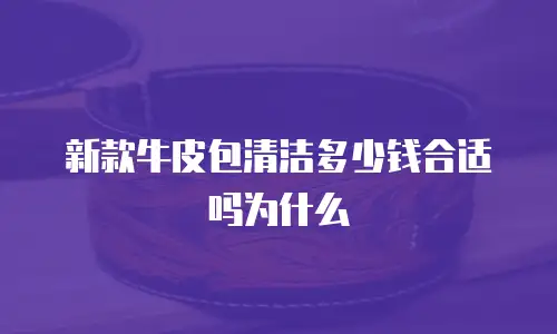 新款牛皮包清洁多少钱合适吗为什么