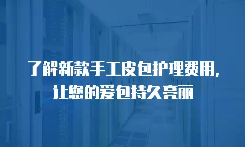 了解新款手工皮包护理费用，让您的爱包持久亮丽