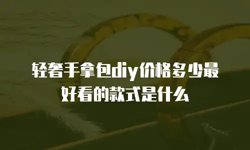 轻奢手拿包diy价格多少最好看的款式是什么