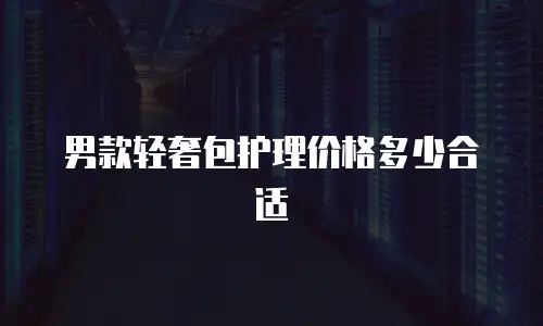 男款轻奢包护理价格多少合适