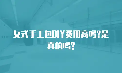 女式手工包DIY费用高吗?是真的吗?